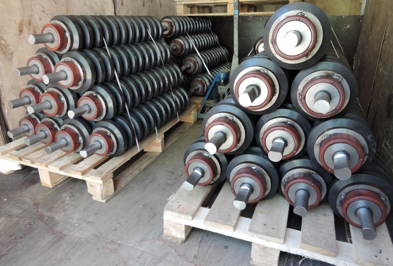 Ролики конвейерные обрезиненные